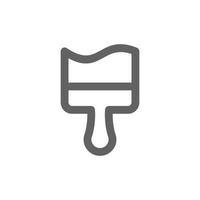 Paintbrush icon. Perfect for mobile icon or user interface applications. vector sign and symbol