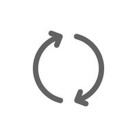 synchronization icon. Perfect for mobile icon or user interface applications. vector sign and symbol