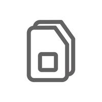 Sim card icon. Perfect for mobile icon or user interface applications. vector sign and symbol