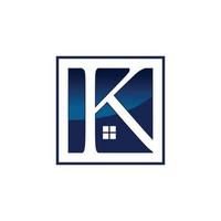 letra k diseño de logotipo inmobiliario vector estilo de logotipo inicial