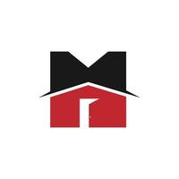 Letter M Real estate logo design template vector