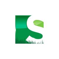 diseño de plantilla de vector de logotipo de paisaje de letra s