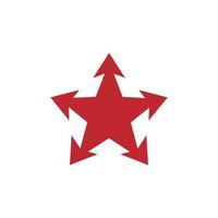 Red star icon vector design template