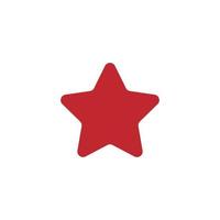 Red star icon vector design template