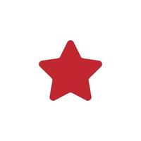 Red star icon vector design template