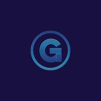 IT logo letter G tech company digital logo vector
