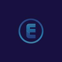 IT logo letter E tech company digital logo vector