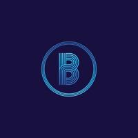 IT logo letter B tech company digital logo vector