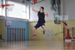 vista del jugador de baloncesto foto