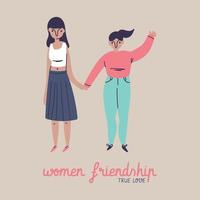 ilustración de amistad de mujeres vector