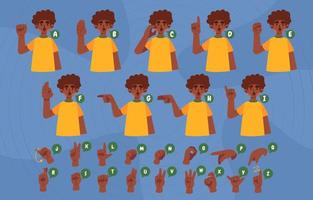 American Sign Language of Alphabet A to Z vector