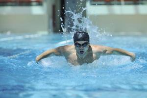 Male swimmer portrait photo