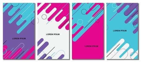 Abstract modern template set background. vector