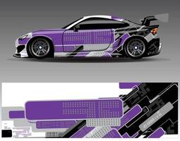 Car wrap design vector. Graphic abstract stripe racing background kit designs for wrap vehicle  race car  rally  adventure and livery vector