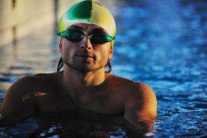 Swimmer in pool photo