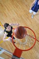 Playing basketball view photo