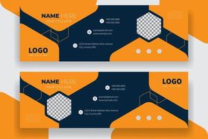 Email Signature Template, Trendy email signature, Modern Professional awesome unique Corporate custom beautiful personal Office Email signature design template set with the layout vector