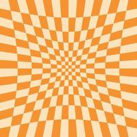 1970 Wavy Swirl Seamless Pattern in Orange and Pink Colors. Seventies Style, Groovy Background vector