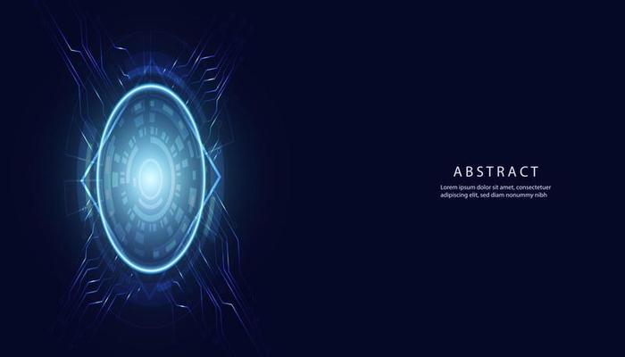 Abstract Circle Blue Interface Futuristic Background  Light Blue For Copy Space.on hi tech blue future background