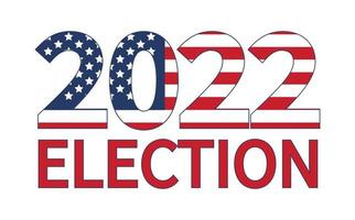 día de las elecciones intermedias. vote 2022 usa, diseño de pancartas. campaña electoral política vector