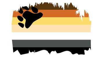 bandera del orgullo del oso gay en formato vectorial. vector