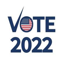 Day of mid-term elections. Vote 2022 USA, banner design. Political election campaign vector