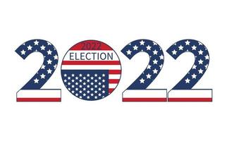 Day of mid-term elections. Vote 2022 USA, banner design. Political election campaign vector