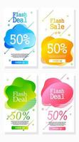 abstract modern set of speech bubbles sale banner for social media vector