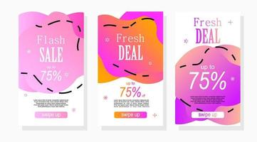 abstract modern sale banner promotion for social media stories vector