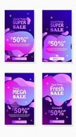 set of business vector design with gradient color and abstract shape for social media advertisement stories