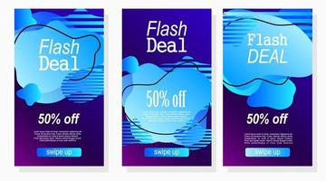 modern sale banner promotion and advertisement with gradient color for social media stories vector