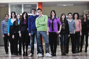 retrato de grupo de estudiantes foto