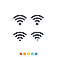 Internet signal icon set, Vector and Illustration.