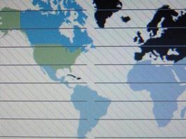 world map macro on tft screen photo