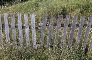 valla de madera para seguridad foto