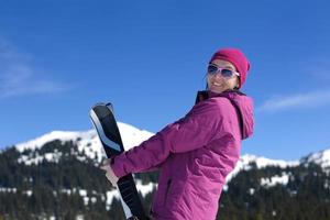 winter woman ski photo