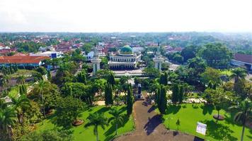 Beautiful aerial view of city panorama, in West Java -Indonesia. photo