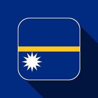 bandera de nauru, colores oficiales. ilustración vectorial vector