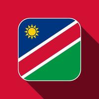 Namibia flag, official colors. Vector illustration.
