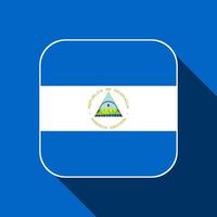 bandera de nicaragua, colores oficiales. ilustración vectorial vector