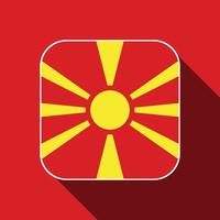 bandera de macedonia del norte, colores oficiales. ilustración vectorial vector