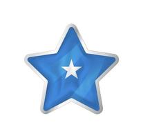 Somalia flag in star. Button star and flag template. Easy editing and vector in groups. National flag vector illustration on white background.