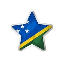 Solomon Islands flag in star. Button star and flag template. Easy editing and vector in groups. National flag vector illustration on white background.