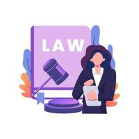 Litigation support flat style illustration design vector