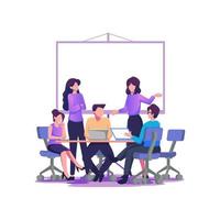 Meeting flat style illustration design vector