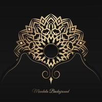 luxury background, with gold mandala ornament vector