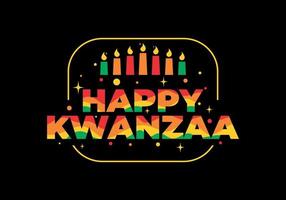Happy Kwanzaa text effect design vector