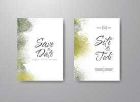 Wedding invitation with abstract watercolor background vector