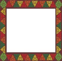 Vector image of frame with batik pattern