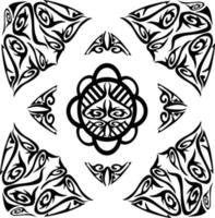 vector design drawing with batik pattern